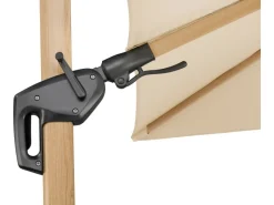 Schneider Ampelschirm 300 cm x 300 cm Natur mit Kurbelmechanik*Schneider Schirme Outlet