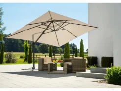 Schneider Schirme Sonnenschirme|Balkonmöbel|Schneider Ampelschirm Rhodos Grande 400 cm x 300 cm mit Kurbel