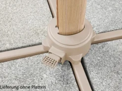 Schneider Ampelschirm Rhodos Twist Loft 300 cm x 300 cm Grün mit Kurbelmechanik*Schneider Schirme Sale