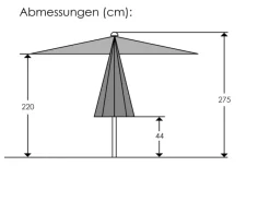Schneider Schirme Sonnenschirme|Schneider Balkonschirme 325 cm x 325 cm Anthrazit mit Kurbelmechanik