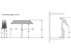 Schneider Schirme Sonnenschirme|Schneider Marktschirm mit Knickfunktion