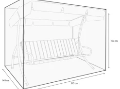 Angerer Freizeitmöbel Hollywoodschaukeln|Gartenbänke|Schutzhülle Kastenform mit Reißverschlüssen für 3-Sitzer Hollywoodschaukel