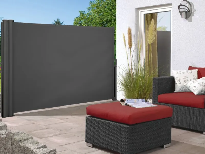 Markisen|Seitenmarkise Cordoba 2-seitig je 3x1,5m Anthrazit