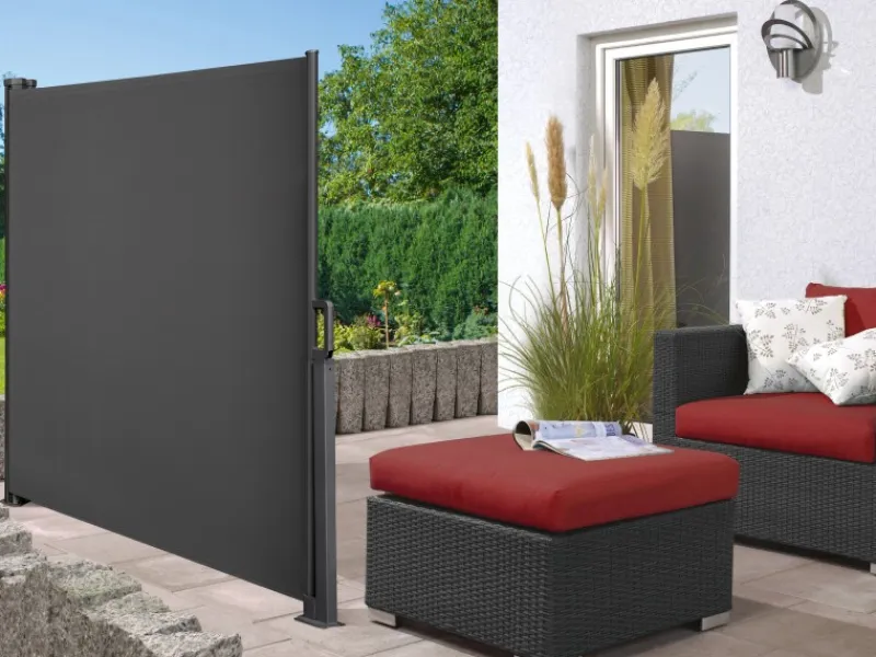 Markisen|Seitenmarkise Cordoba 2-seitig je 3x1,5m Anthrazit