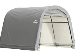 Shelter Logic Gartenschränke|Laubbläser|ShelterLogic Foliengerätehaus 9 m² Grau 300 cm x 300 cm