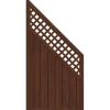 Sichtschutzelement Longlife Riva Anschluss mit Gitter Nussbaum 180 cm x 90 cm*TraumGarten Sale