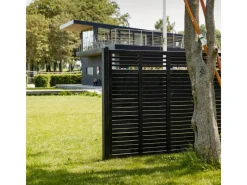 Sichtschutzzaun Decora Nadelholz Schwarz 90 cm x 180 /95 cm*Plus Clearance