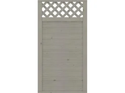 Sichtschutzzaun Element Arzago Rechteck mit Gitter Grau 90 cm x 179 cm FSC®*TraumGarten Online