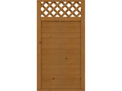 TraumGarten Balkonsichtschutz|Sichtschutzzaun Element Arzago Rechteck mit Gitter Braun 90 cm x 179 cm FSC®