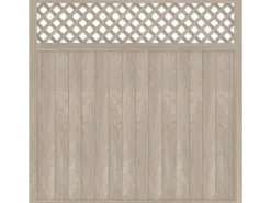 Sichtschutzzaun Element Longlife Riva gerade mit Gitter Polareiche 180 x 180 cm*TraumGarten Hot