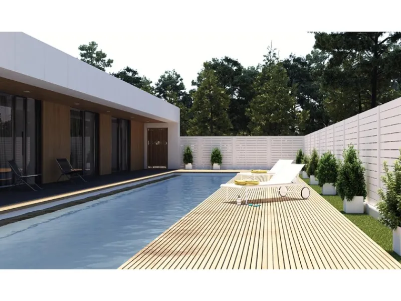 Andrewex Balkonsichtschutz|Sichtschutzzaunelement Faro lackiert 90 cm x 180 cm