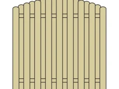 Sichtschutzzaun-Element Lüneburg druckimprägniert 180 cm x 180/160 cm* Discount