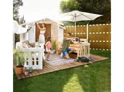 Sichtschutzzaun-Element WPC Aluminium farben 180 cm x 180 cm* Best