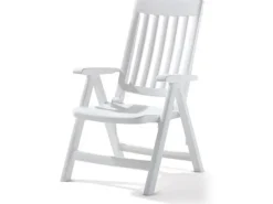 Sieger Balkonmöbel|Klappsessel Palma Weiß 67 cm x 62 cm x 105 cm