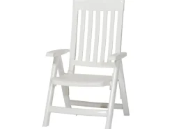 Sieger Balkonmöbel|Klappsessel Palma Weiß 67 cm x 62 cm x 105 cm