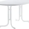Sieger Gartentische|Balkonmöbel|Klapptisch Rechteckig Weiß 90 cm x 140 cm