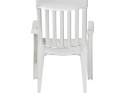 Sieger Gartenstühle|Balkonmöbel|Stapelsessel Palma Weiß 65 cm x 59 cm x 92 cm