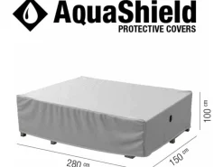 Siena Garden Schutzhüllen|AquaShield Sitzgruppenhülle Hellgrau 280x150xH100 cm