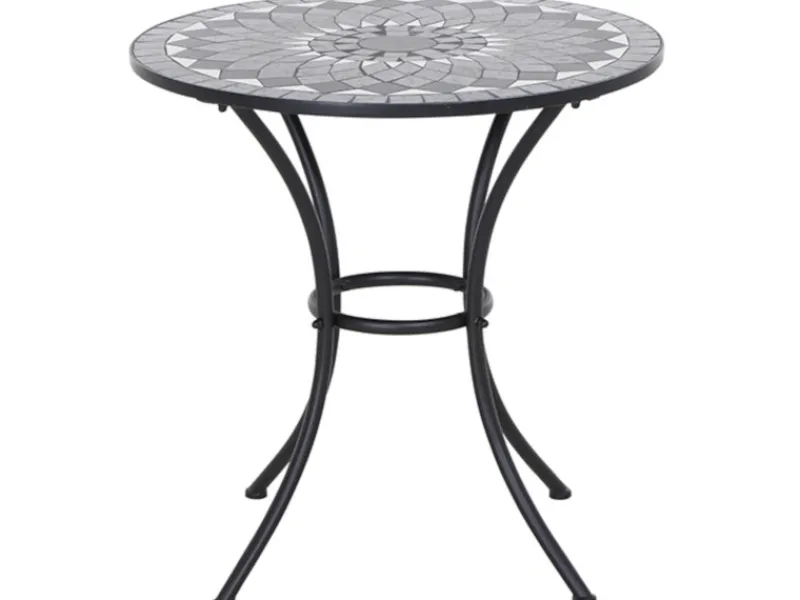 Siena Garden Gartentische|Como Rund Grau Ø 70 cm