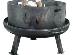 Siena Garden Feuerschalen|Feuerschalenaufsatz XXL aus Stahl Silber/Anthrazit 96 cm