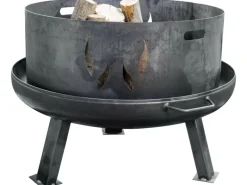 Feuerschalenaufsatz XXL aus Stahl Silber/Anthrazit 53 cm*Siena Garden Best