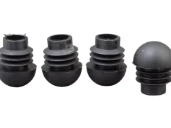 Fußkappen-Set Universal rund Schwarz 20 mm*Siena Garden Discount