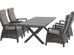 Siena Garden Gartenmöbel-Sets|Lounge-Gartenmöbel|Gartenmöbelset Corido 5-teilig 4 x Move Sessel 1 x Ausziehtisch