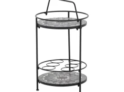 Gartentisch Como Rund Grau 41 cm x 41 cm*Siena Garden Best