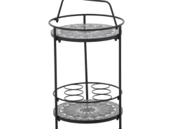 Gartentisch Como Rund Grau 41 cm x 41 cm*Siena Garden Best