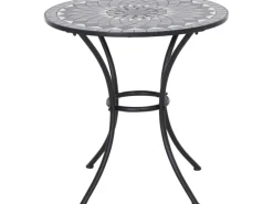 Siena Garden Gartentische|Gartentisch Como Rund Grau 60 cm x 60 cm