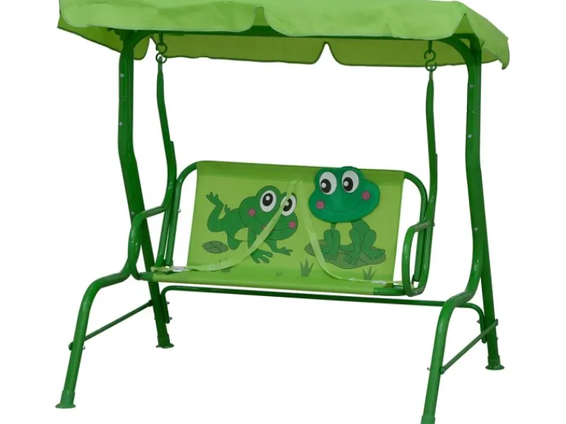 Kinder Gardamo Gartenmöbel Für Kinder|Siena Garden Kinder-Hollywoodschaukel Froggy Grün 75x115x118 cm