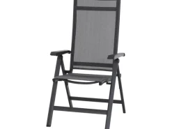 Siena Garden Gartenstühle|Klappsessel Tesoro Alu 68 cm x 60 cm x 110 cm Anthrazit Matt