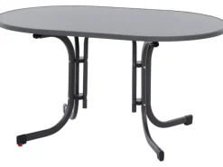 Siena Garden Gartentische|Klapptisch Paco Rechteckig Anthrazit/Matt 90 cm x 140 cm