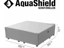 Siena Garden Schutzhüllen|Lounge-Schutzhülle AquaShield Hellgrau 300 cm x 300 cm x 70 cm