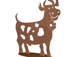 Siena Garden Gartendekoration|Lustige Kuh II Metall mit Edelrost 44 cm