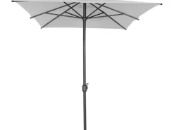 Siena Garden Sonnenschirme|Marktschirm 200 cmx 300 cm Grau mit Knickfunktion