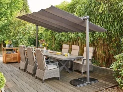 Marktschirm 350 cmx 250 cm Anthrazit mit Neigungsfunktion*Siena Garden Online