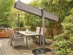 Marktschirm 350 cmx 250 cm Anthrazit mit Neigungsfunktion*Siena Garden Online