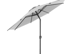 Siena Garden Sonnenschirme|Marktschirm Ø 300 cm Grau mit Kurbelmechanik