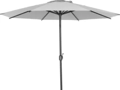 Siena Garden Sonnenschirme|Marktschirm Ø 300 cm Grau mit Kurbelmechanik
