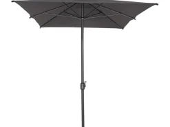 Siena Garden Sonnenschirme|Marktschirm 200 cm x 300 cm Anthrazit mit Kurbelmechanik