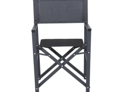 Siena Garden Gartenstühle|Paulo Regiesessel Matt Anthrazit -Silber-Schwarz Gestell Aluminium