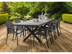 Stapelsessel Velia Alu 56 cm x 66 cm x 89 cm Anthrazit*Siena Garden Discount