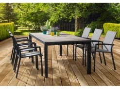 Stapelsessel Velia Alu 56 cm x 66 cm x 89 cm Anthrazit*Siena Garden Discount