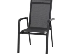 Siena Garden Gartenstühle|Stapelsessel Tesoro Alu 68 cm x 62,5 cm x 98 cm Anthrazit