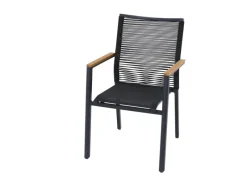 Stapelsessel Bologna Rope 65 cm x 57 cm x 92 cm Schwarz*Siena Garden Outlet