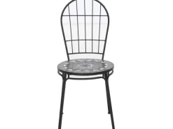 Siena Garden Gartenstühle|Stapelstuhl Como Stahl 49 cm x 43 cm x 93,5 cm Grau Mosaik