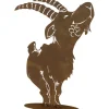 Siena Garden Gartendekoration|Steinbock groß auf Platte Metall mit Edelrost 53 cm