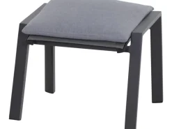 Siena Garden Sitzkissen|Gartenstühle|Valencia Hocker Matt Anthrazit-Salt & Pepper Gestell Aluminium