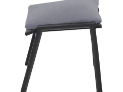 Siena Garden Sitzkissen|Gartenstühle|Valencia Hocker Matt Anthrazit-Salt & Pepper Gestell Aluminium